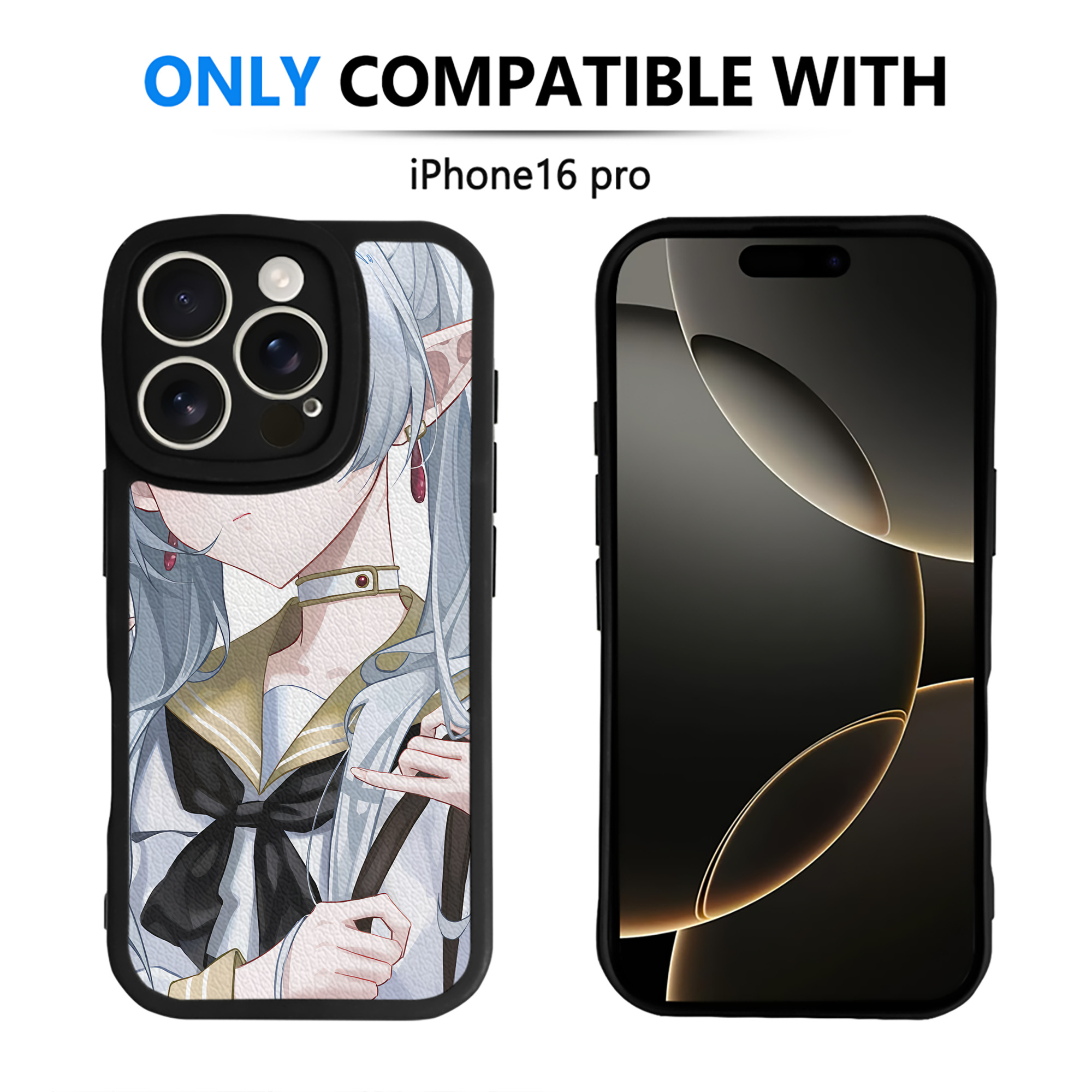 （画像用） 葬送のフリーレン Frieren 【iPhone 16シリーズ対応】シリコンスマホケース（レザー調） 材質：シリコン